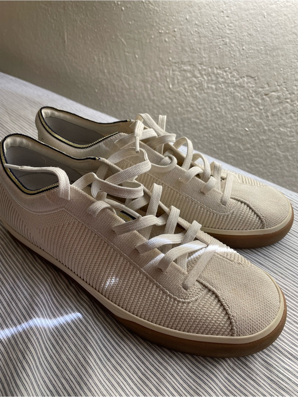 Cream Canvas Low-Profile Rothy’s Sneakers